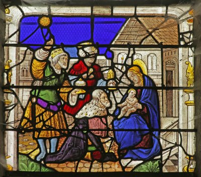 Window depicting the Adoration of the Magi by French School